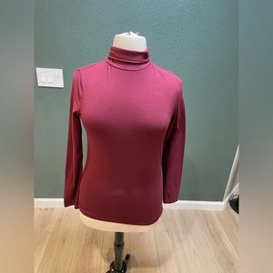 Talbots’s Cotton Spandex Cranberry Turtleneck